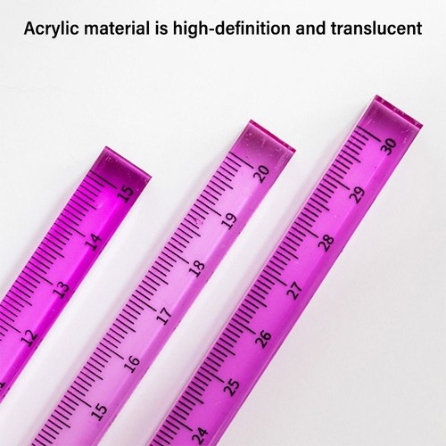 20CM Straight Ruler Transparent Scale Ruler Cube Ruler Students Gift - Picture 7 of 19