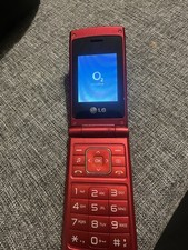 LG A133 Mobile Phone Black Red, O2 Network, Big Button Flip, Grades B