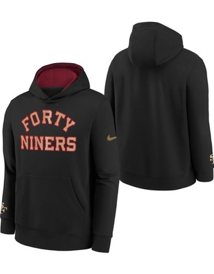 #ad Nike Black San Francisco 49ers 2025 Rivalries Collection Club Hoodie Youth XL $84.88