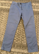 Ted Baker Mens Trousers 34R Grey Cotton Chino Smart Casual