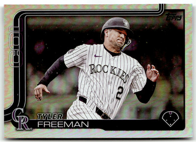 2025 Topps Update Series MLB No. US303 Tyler Freeman Rainbow Holofoil