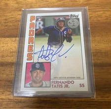 Fernando Tatis Jr. 2019 Topps RC Auto Baseball Card On-Card Auto Padres