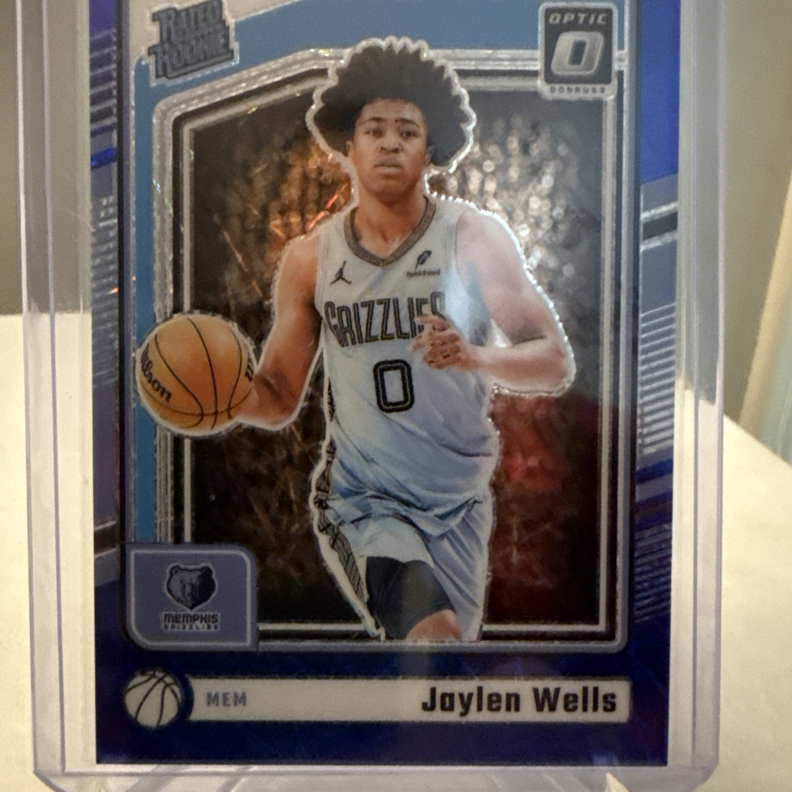 2024-25 donruss optic 252 Jaylen Wells Blue Velocity  Prizm