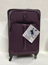 Skyline 5pc Softside Checked Spinner Luggage Set - Burgundy