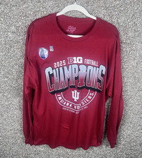Men s XL Blue 84 Long Sleeve Indiana University Big 10 Champions 2025 Hoosiers