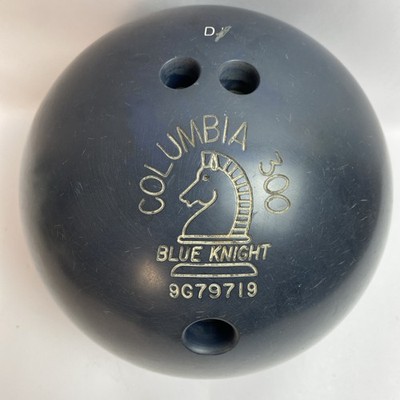 Columbia 300 Blue Knight Bowling Ball 12.4 lb Child/Women Small Holes Vintage