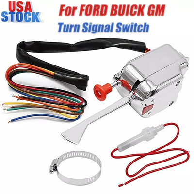 #ad New Chrome 12V Universal Street Hot Rod Turn Signal Switch For FORD BUICK GM $10.46