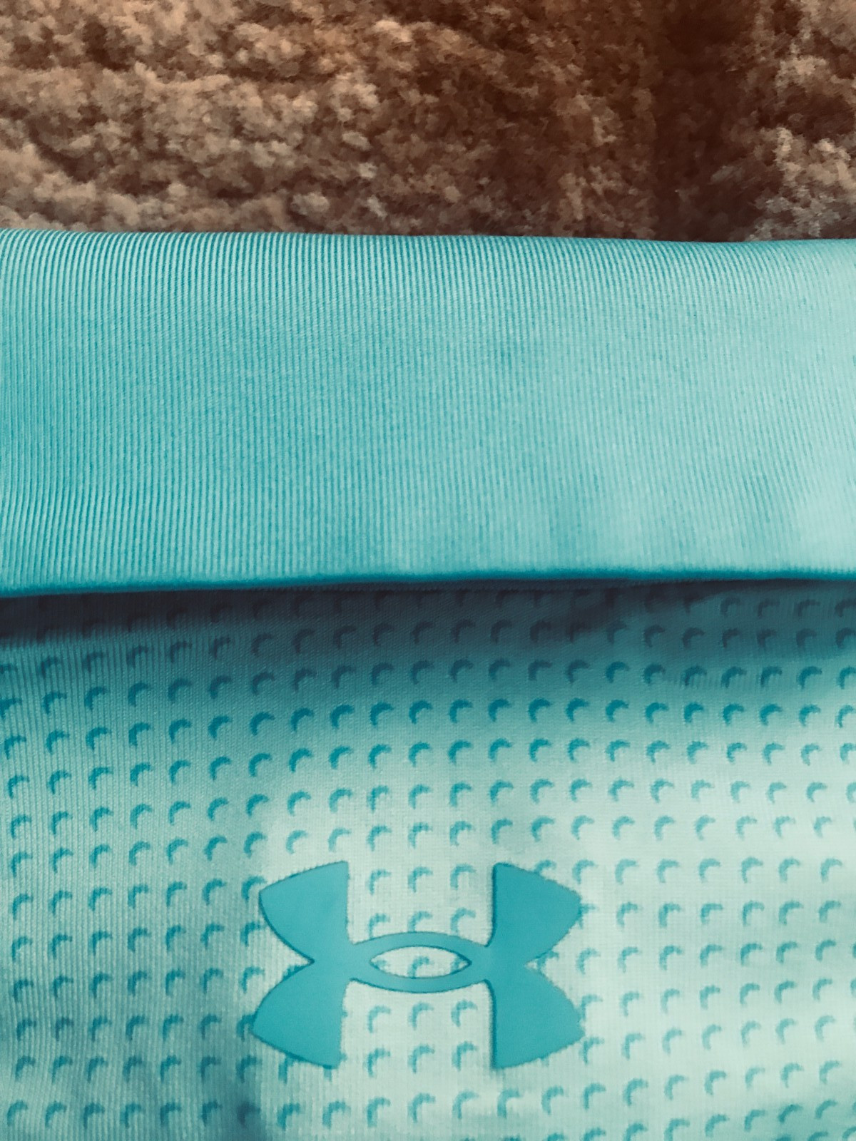 Under Armour Active Golf Polo Shirt Mens Size Small Aqua Geo Print NWT thumbnail 2