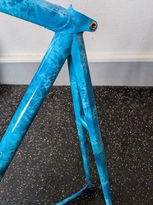 MAKINO Pista Freme Set Blue Marble NJS Keirin Track Frame From