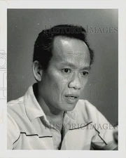 1983 Press Photo Spicer Lung who foiled attempted hijacking makes statement.