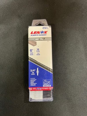 LENOX Tools Reciprocating Saw Blades, Metal Cutting, 6-Inch, 25-Pack 20529-B618R