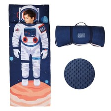 Kids Sleeping Bag Toddler Nap Mat with Removable Pillow, Large Foldable Sleep...