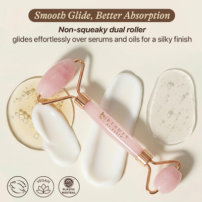 Rose Quartz Face Roller - Relaxation Gifts for Women, Skin Care Tools for Fine L