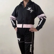 LF the Brand Tracksuit w Windbreaker & Track Pants Joggers Logo Striped Zip Up