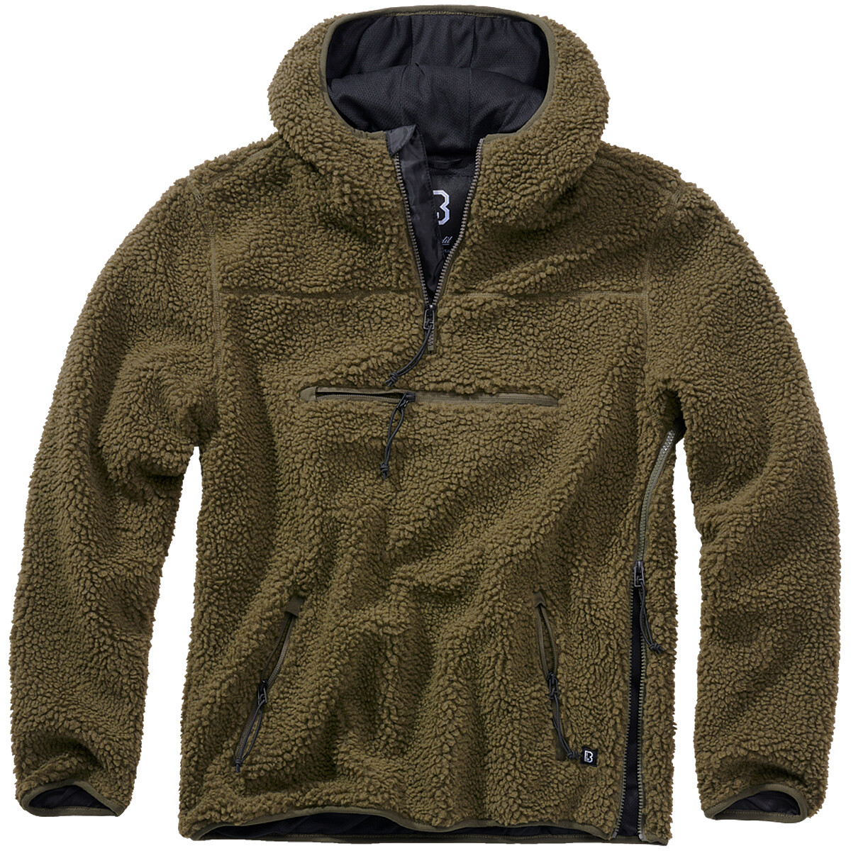 Brandit Teddyfleece Worker Pullover Calentar Ropa De Calle Hombre Invierno Oliva