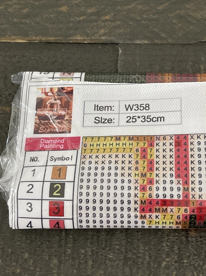 Kit de pintura espresso diamante W358 25x35cm BS3 - Imagem 2 de 2