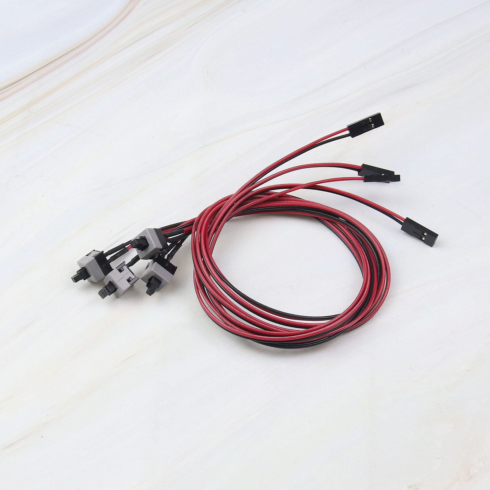 5pcs Power Supply Reset Switch Button On/Off Cable Cord Connector PC