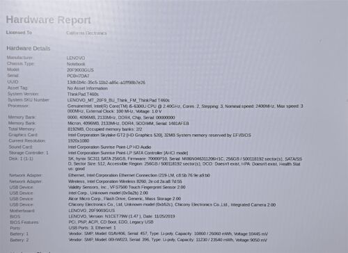 Lenovo ThinkPad T460s Laptop i5 6300U 2.40GHZ 14" FHD 8GB 256GB M.2 Windows 11 - Picture 2 of 9