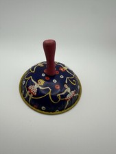 Vintage Kirchhof Metal Noise Maker Bell Dancing Girls With Red Wood Handle