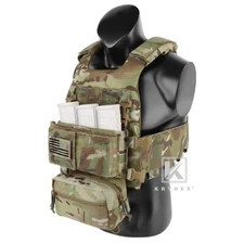 KRYDEX Low Vis Slick Molle Plate Carrier & Micro Fight Chassis Chest Rig Camo