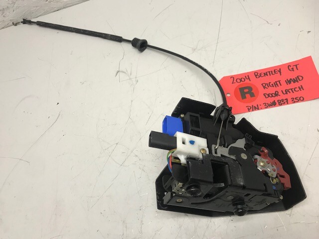 04 BENTLEY CONTINENTAL GT COMPLETE RIGHT DOOR LATCH ASSEMBLY 3W0837350 04-10