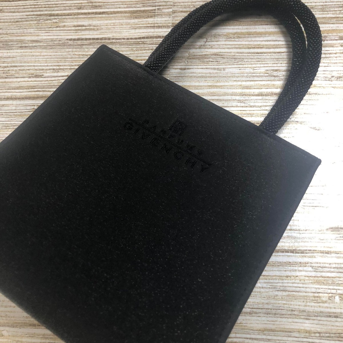 1960 Givenchy Parfums mini beaded handle tote BLACK | eBay