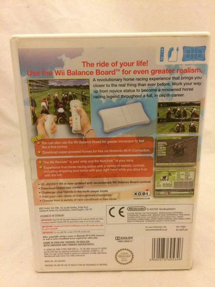 G1 Jockey Wii 2008 Nintendo Wii PAL *Complete* Wii U Compatible USA Seller - Image 3 of 3