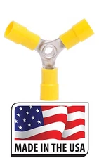 (50) 10-12 GAUGE 3 WAY VINYL RING CONNECTOR TERMINAL AWG CAR SUV ELECTRIC USA