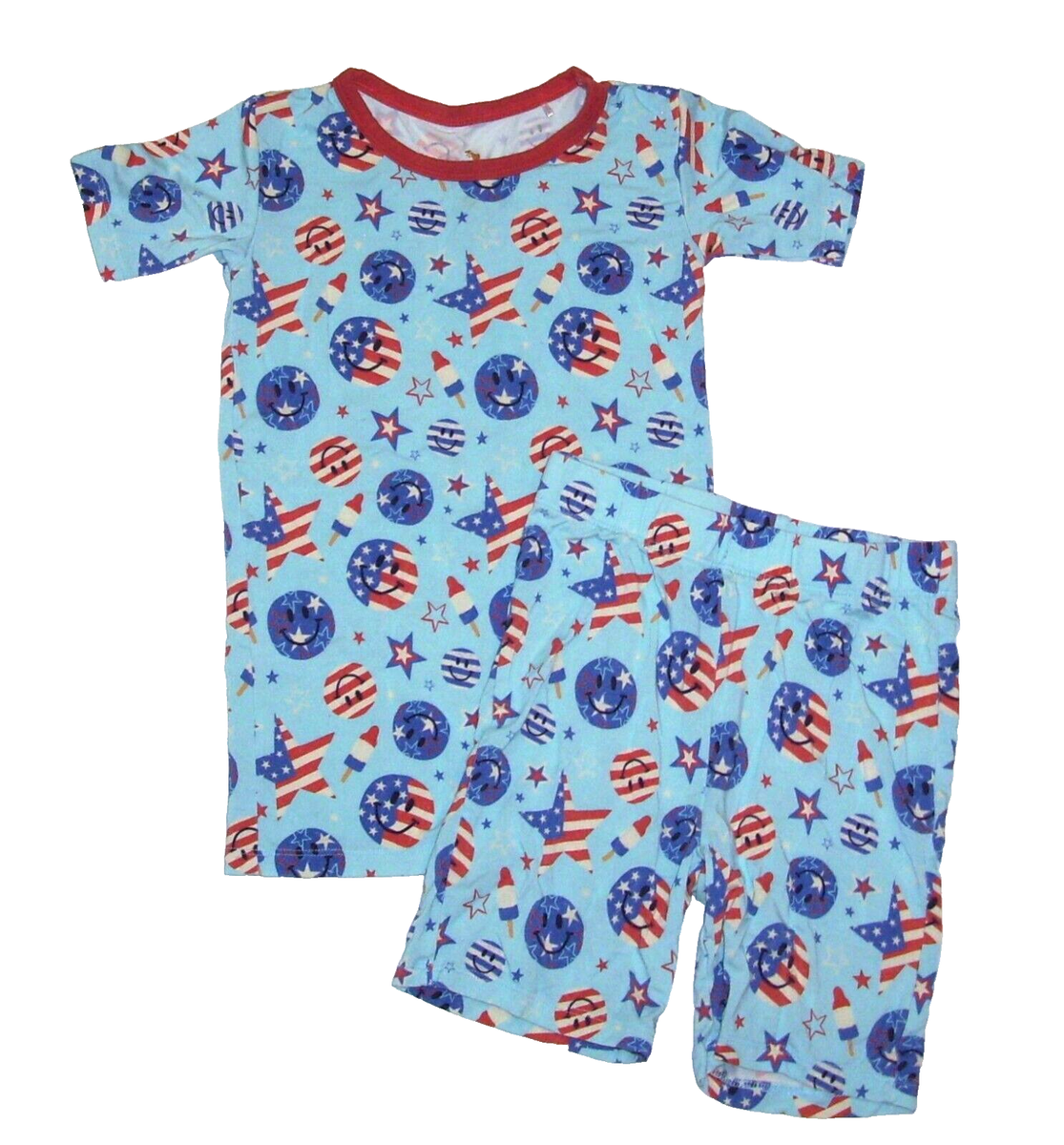 ※LuLu pajamas　007 シュタイフ KIKI LULU 5 6 Year 4th July Patriotic Short Set Summer