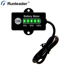 12/24V Battery Indicator Meter LiFePO4 Battery Tester For Motorcycle Golf Cart