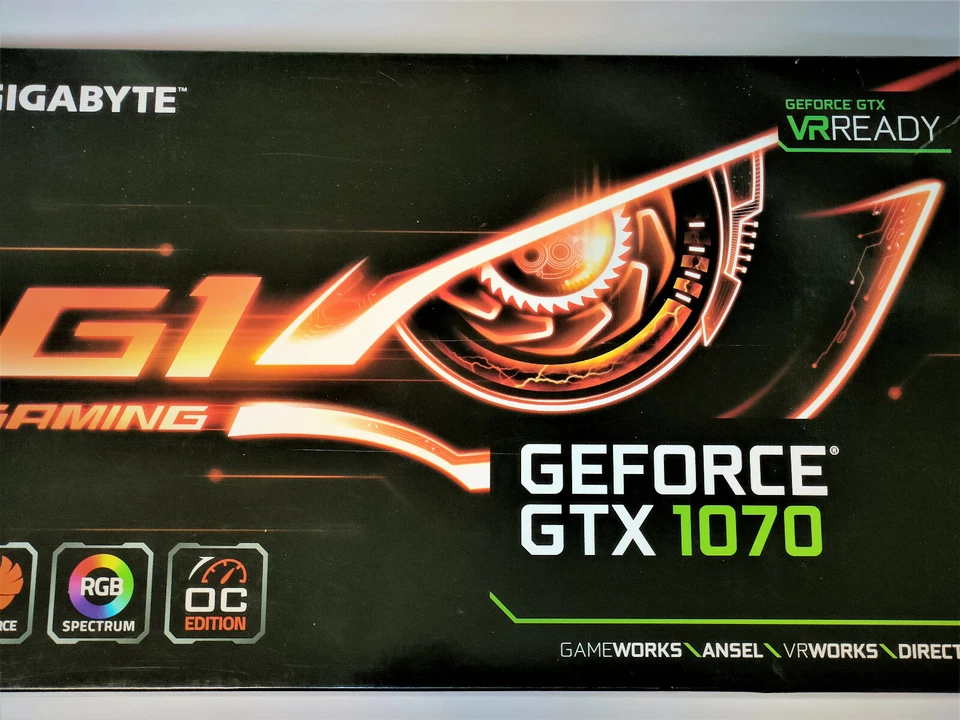 GIGABYTE GeForce GTX 1070 8 Go GDDR5 Carte Graphique - Photo 1/1