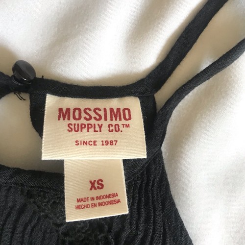 Abito a trapezio Mossimo Swing nero senza maniche Halter prendisole alto buco della serratura TG XS - Foto 3 di 9