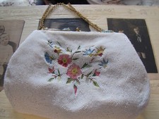 Vintage Made In France handmade beaded evening bag