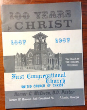 1967 Atlanta First Congressional Church of Christ ~ 100 year Anniversary Program