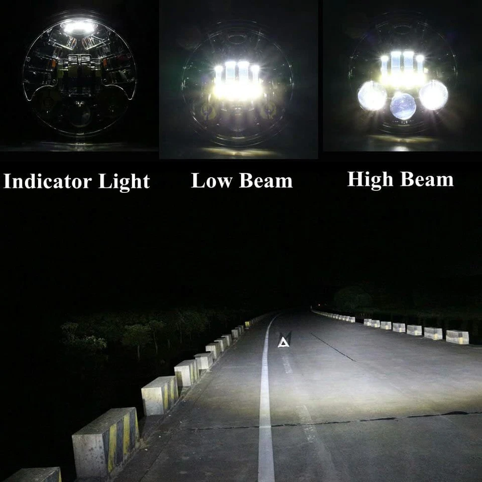 4 PIEZAS 5-3/4" 5.75" LED faros blancos DRL indicador alto/bajo para Peterbilt 352 Foto 4 de 4