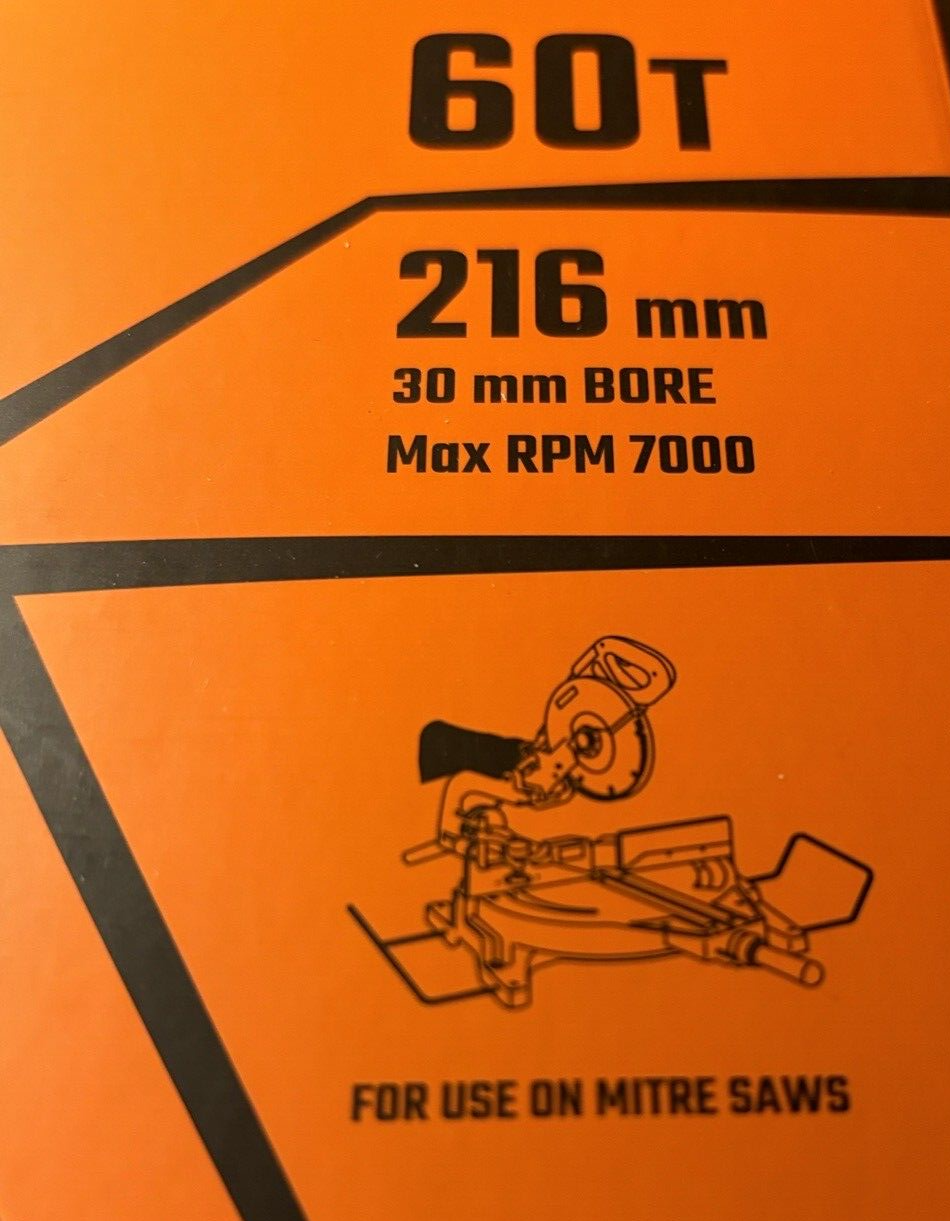 TCT MITRE SAW BLADE 216mm x 60T x 30mm WOOD PVC LAMINATE eBay