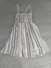 American Eagle Multi Colored Cross Back Stripe Mini Dress Coastal Beachy Summer