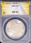 1902-O $1 Silver Morgan Dollar MS 63 New ANACS # 7786785 + Bonus