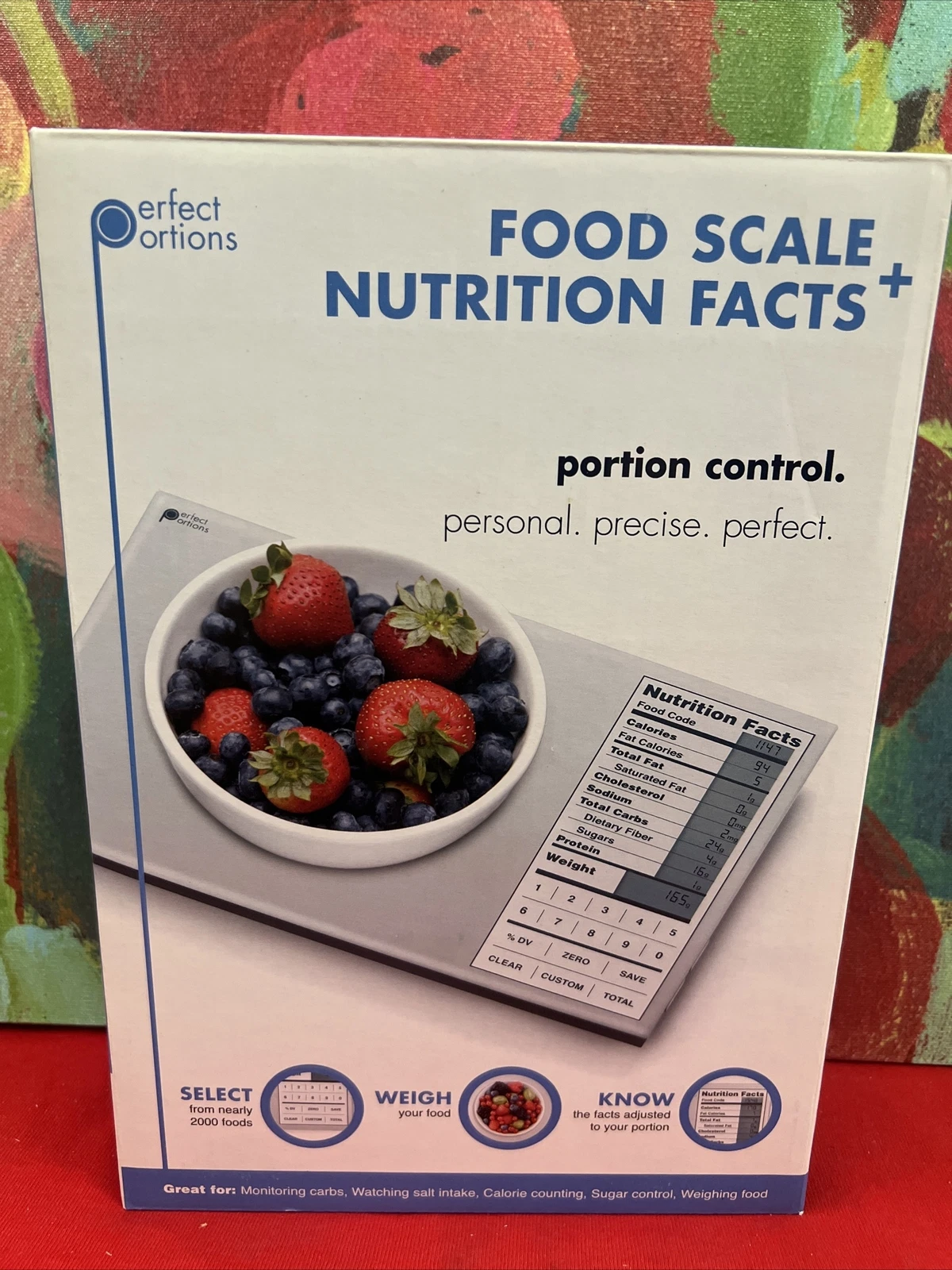 Perfect Portions Digital Food Scale + Nutrition Facts Portion Control New In Box