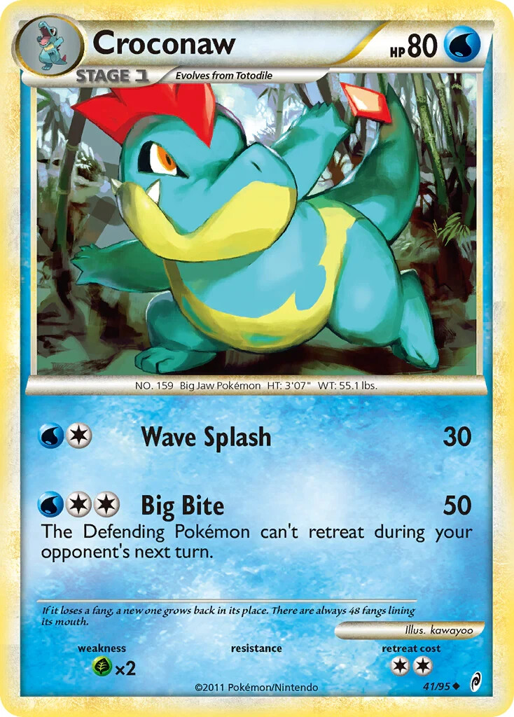 Croconaw 41/95 Call of Legends Pokemon Card LP