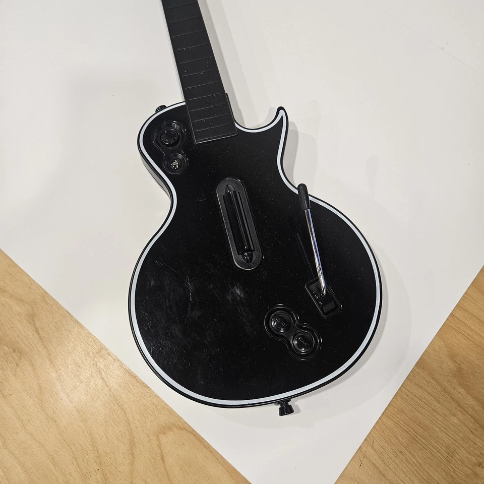 PS3 Guitar Hero Gibson Les Paul Guitar NO DONGLE - For Parts Red Condition - Image 2 of 4