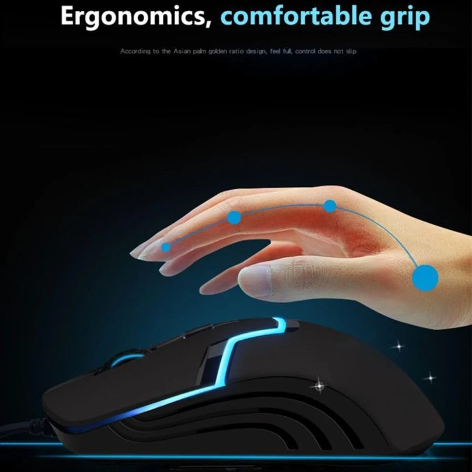 HP M100 USB Wired Gaming Optical Mouse with LED Backlight and Adjustable, 1600 D - Image 3 of 4