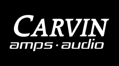 Carvin Amps Klebeschrift Aufkleber   19 cm weiß