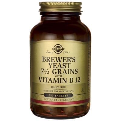 Solgar Brewer's Yeast 7 1/2 Grains with Vitamin B 12 250 Tabs