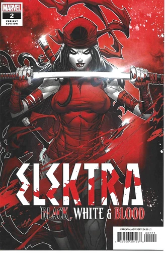 ELEKTRA BLACK WHITE AND BLOOD #2 JONBOY MEYERS VARIANT MARVEL COMICS 2022 B/B