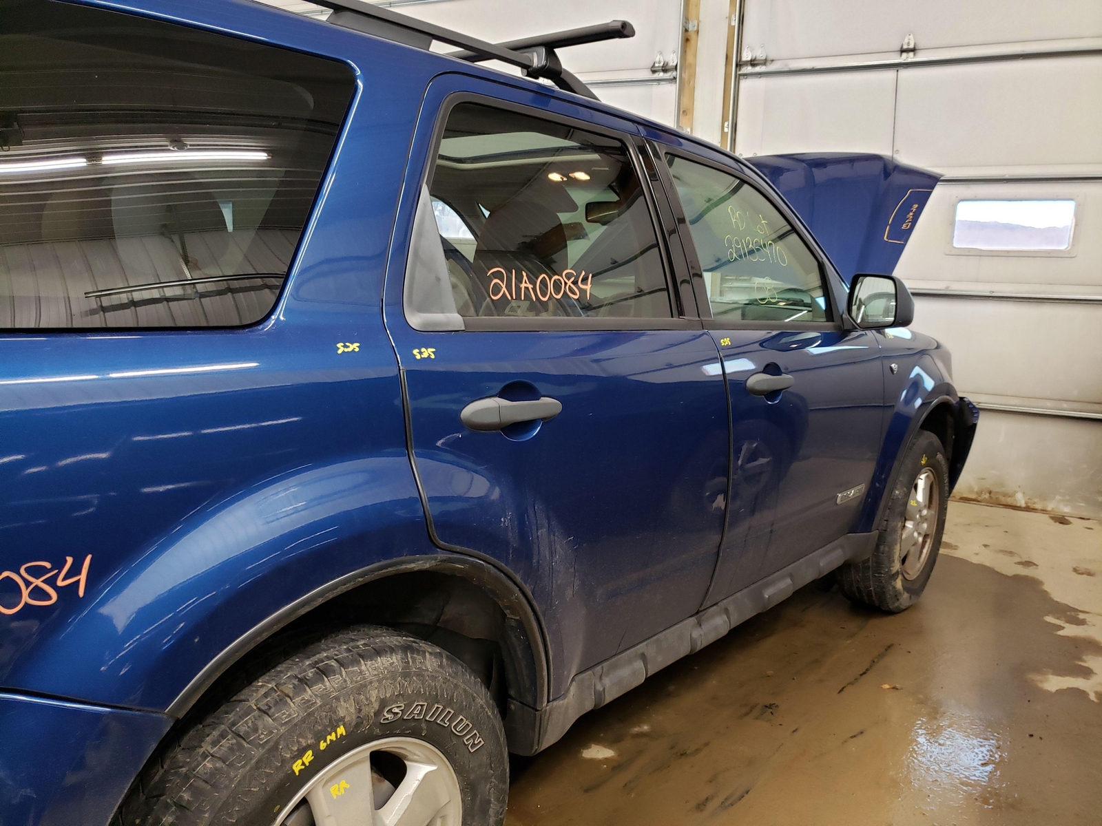 0812 FORD ESCAPE PASSENGER RIGHT REAR SIDE DOOR ASSY VISTA BLUE PAINT