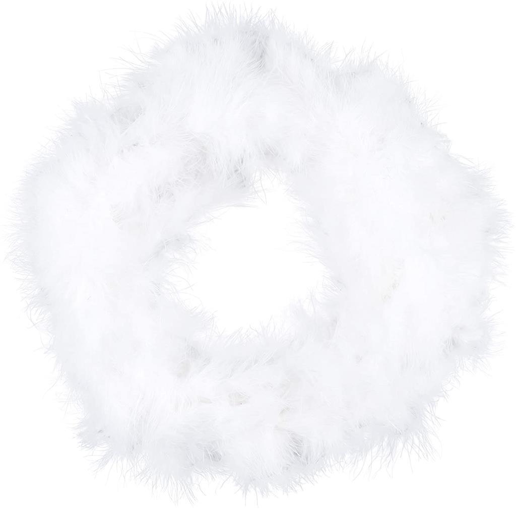 6m White Feather Christmas Tree Boa Decor Ribbon Garland Strip Craft