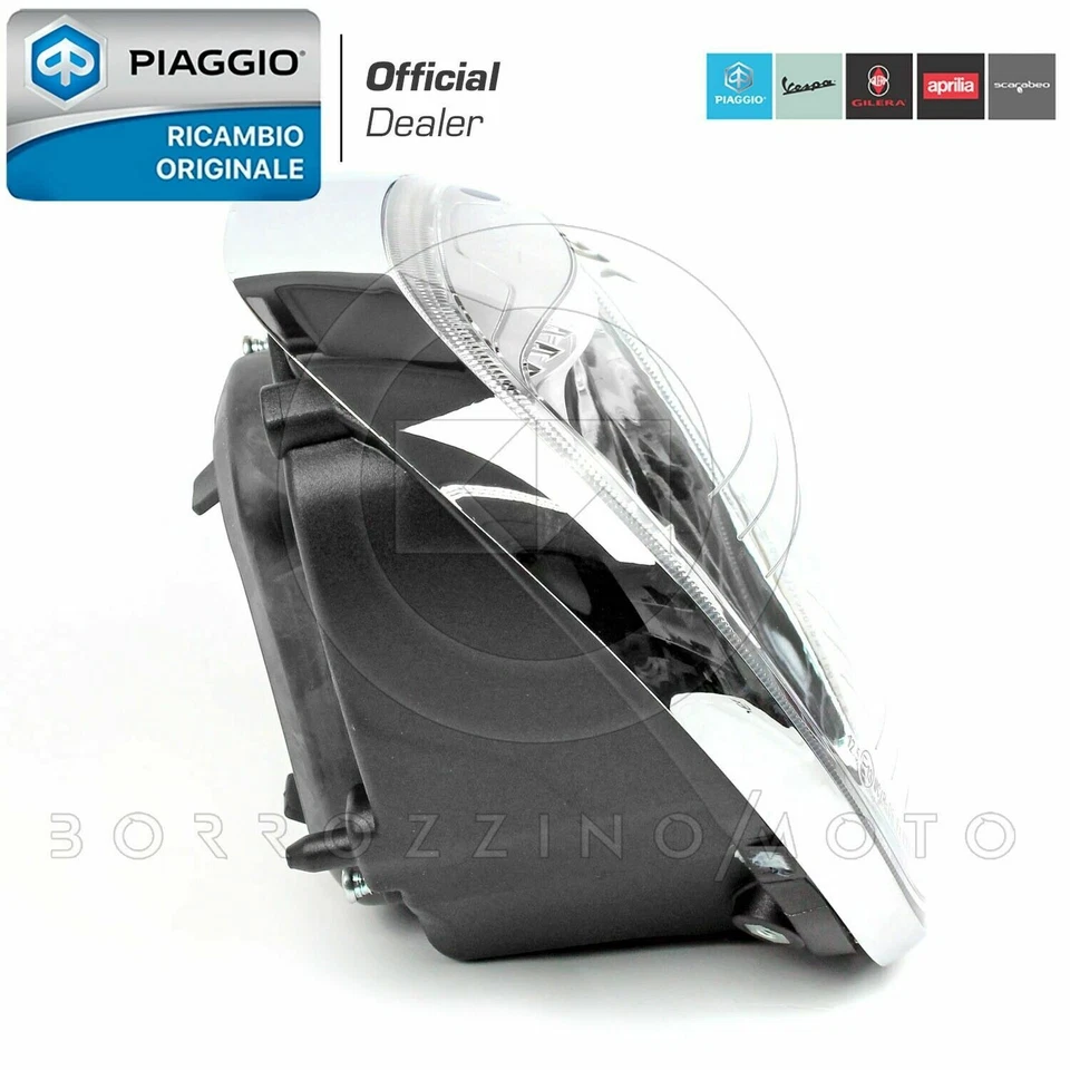 FARO PROIETTORE FANALE ANTERIORE CORNICE CROMATA PIAGGIO BEVERLY 300 ie 2011 - Immagine 4 di 4