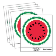 Inside of Whole Melon Laptop Water Bottle Car Window Sticker 5 Pack