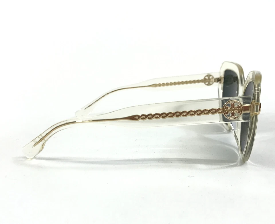 Tory Burch Sunglasses TY7194U 1952/3H Clear Gold Pinot w/ Green Lenses 55-17-140 - Image 4 of 4